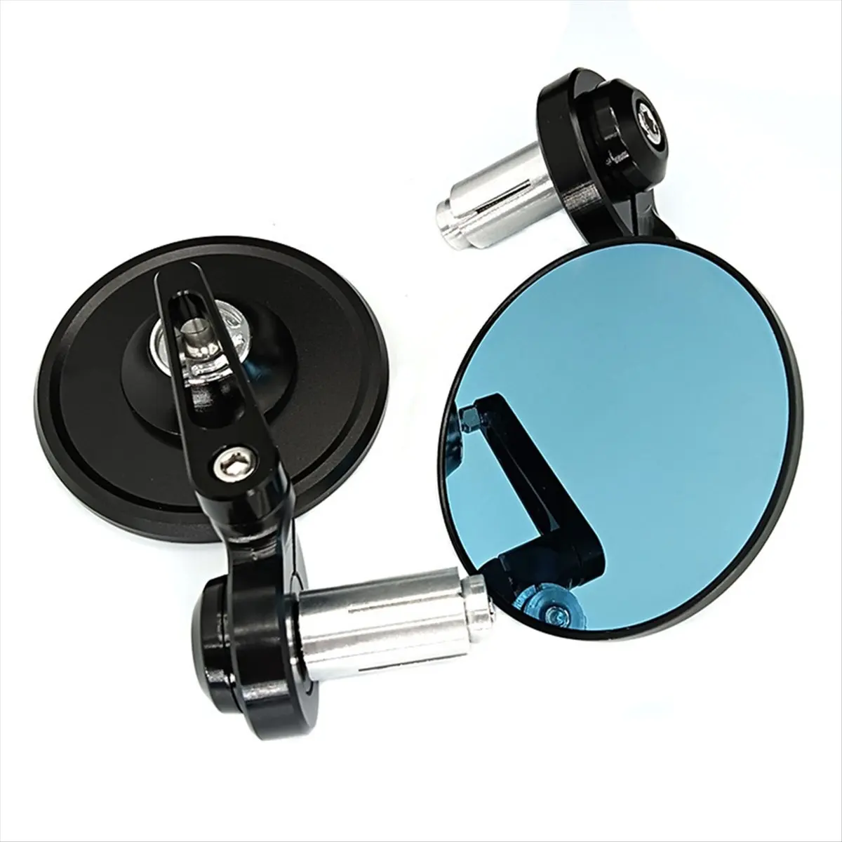 A23Z Universal Motorcycle Rearview Mirror Handlebar Sub-Mirror Modified CNC Handlebar Mirror Reversing Mirror Reflector