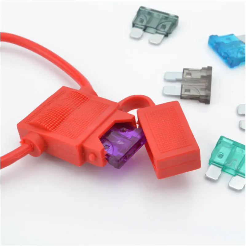 

1Pcs ATC Blade Auto Fuse Holder with 1pcs Fuse 2A 3A 5A 7.5A 10A 15A 20A 25A 30A 35A 40A Medium Waterproof Car Fuse Socket