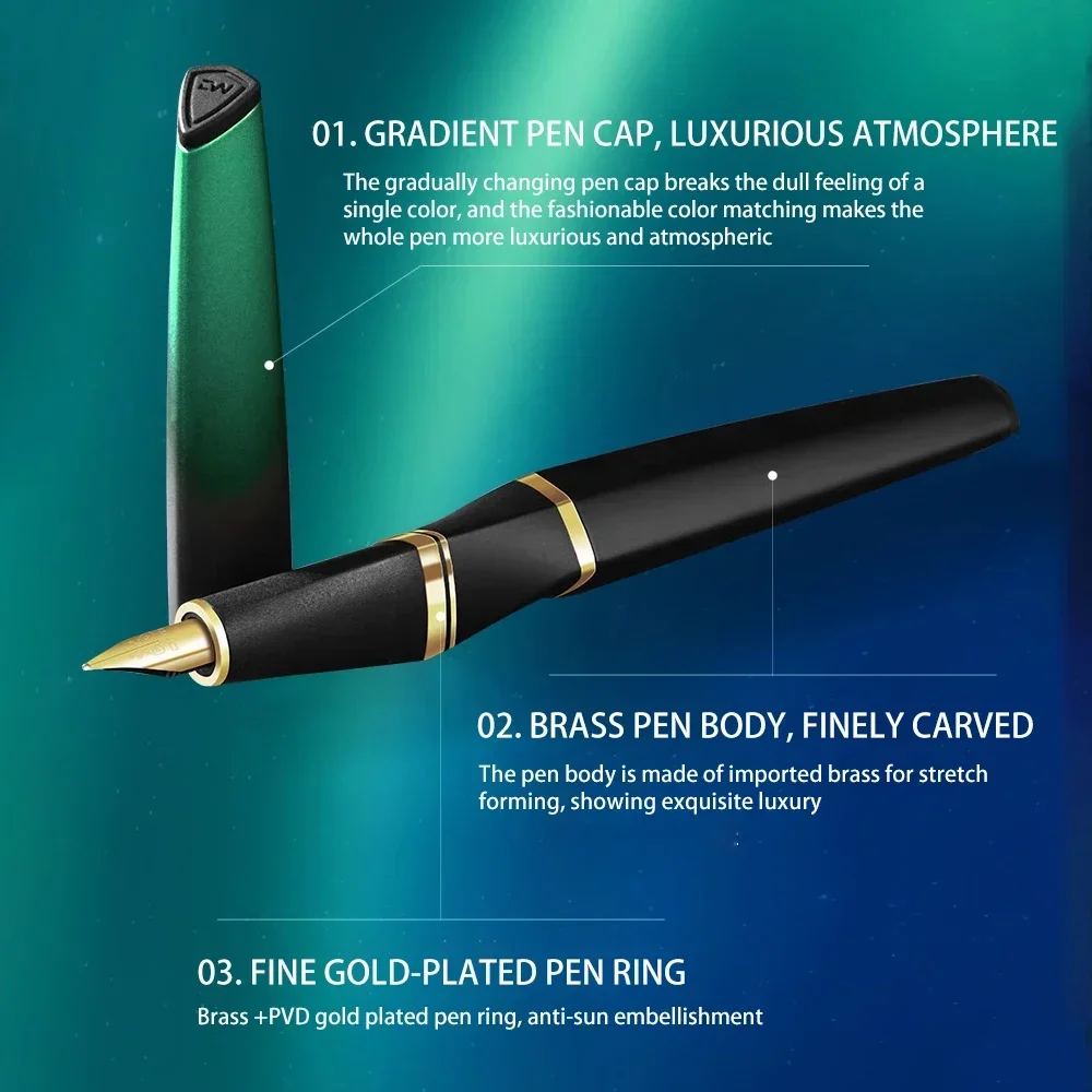 Xinyan قلم حبر معدني ماتي المغناطيسي جذب الكتابة أقلام الحبر 0.5 مللي متر F بنك الاستثمار القومي الراقية هدية القلم لمكتب الأعمال #4