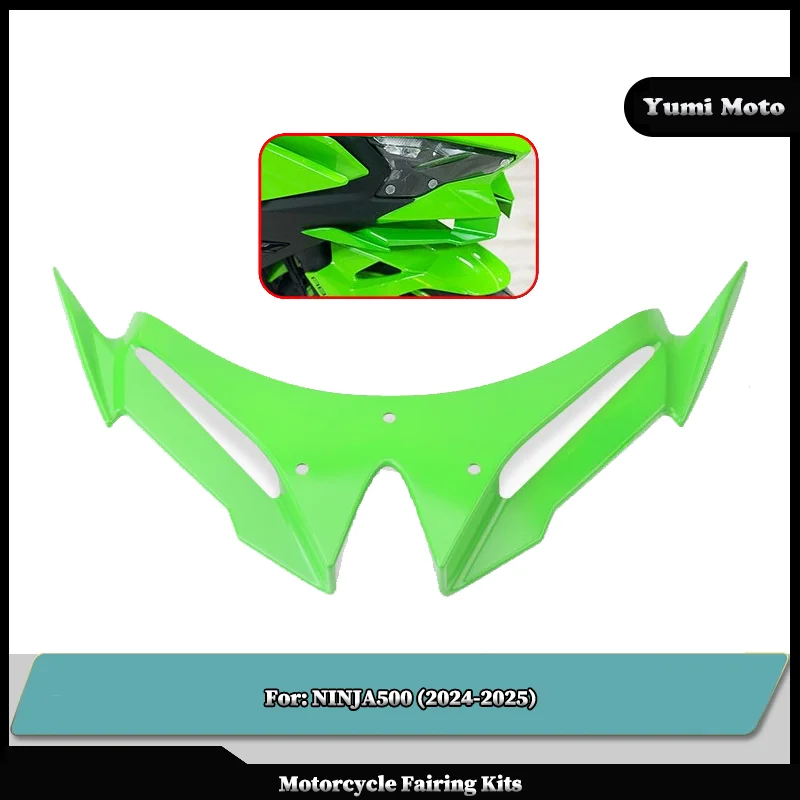 

Motorcycle Front Fairing Winglets Aerodynamic Wing Shell Cover Protection Guards Kit For KAWASAKI Ninj500 NINJA 500 2024-2025
