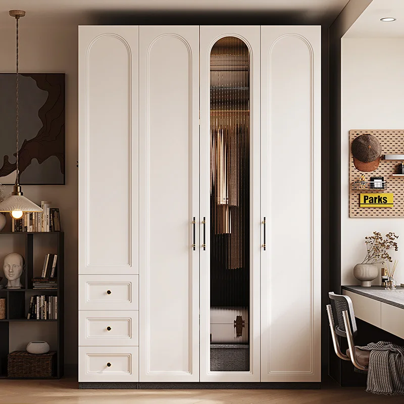 

Wardrobe light luxury bedroom clothes storage cabinet simple modern home high-end master bedroom French wardrobe
