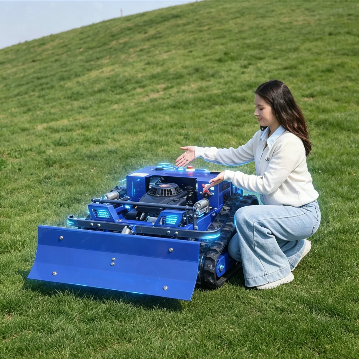 

Customized lawn mowers for sale Low Noise Remote Control Lawn Mower Villa Courtyard Special Mower lawn mowers