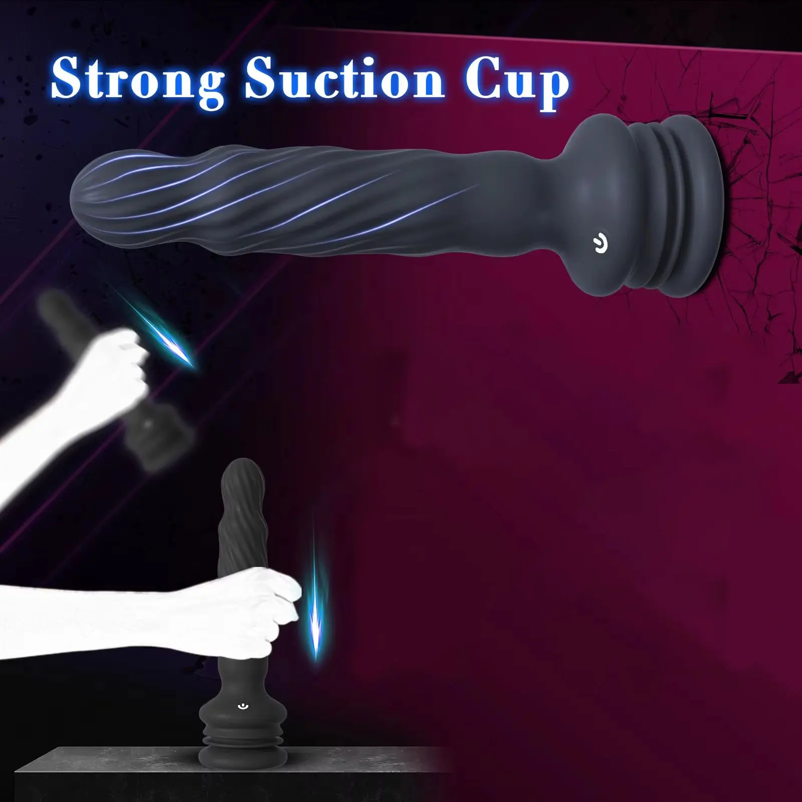 Wriggling Rotating Vibrating Prostate Massager Anal Butt Plug for Men Remote Control Anal Beads Dildo Vibrator with Suction Cup view 3