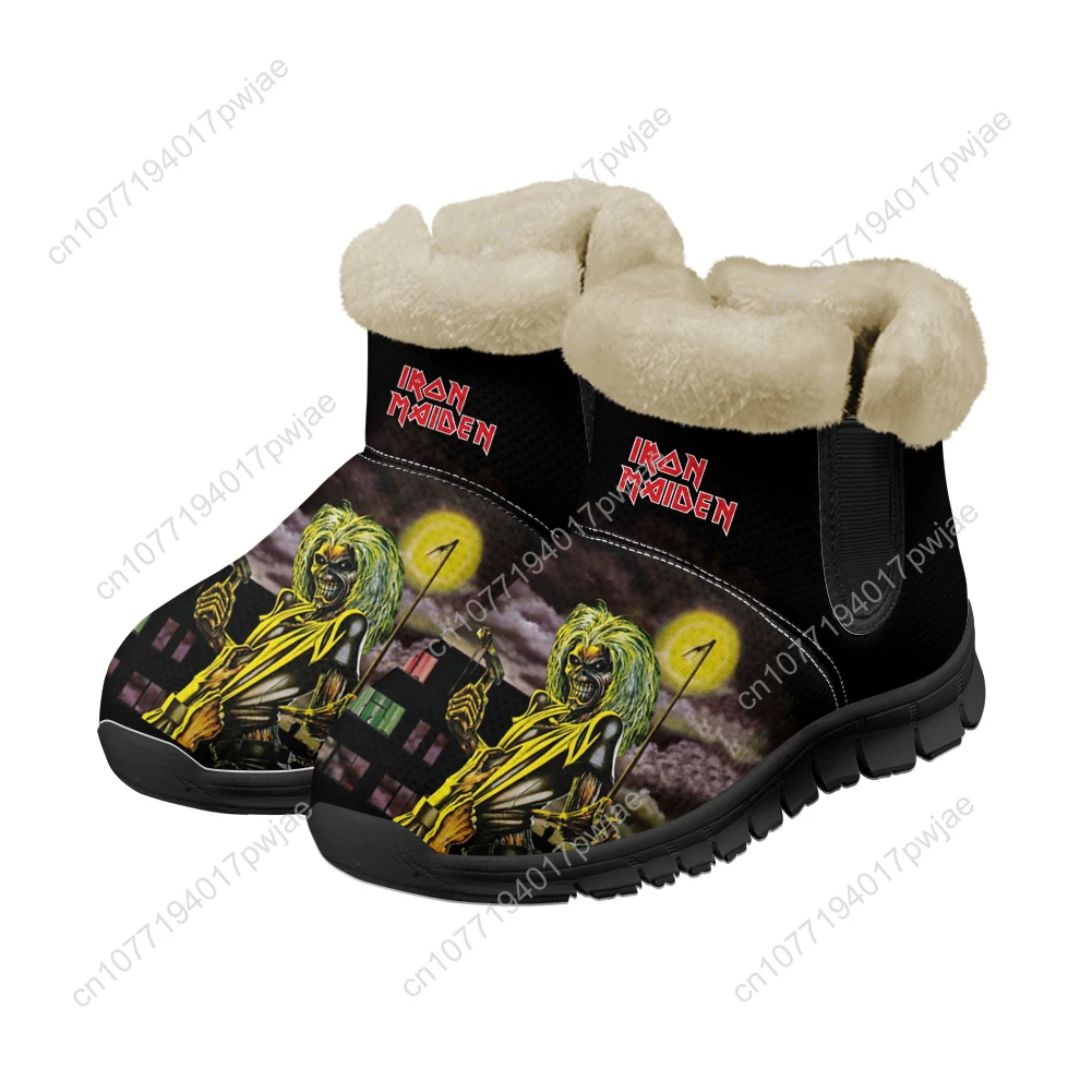 

I-Iron M-Maidens Rock Band Snow Boots Mens Womens Casual boots Outdoor Sports Warm Shoes