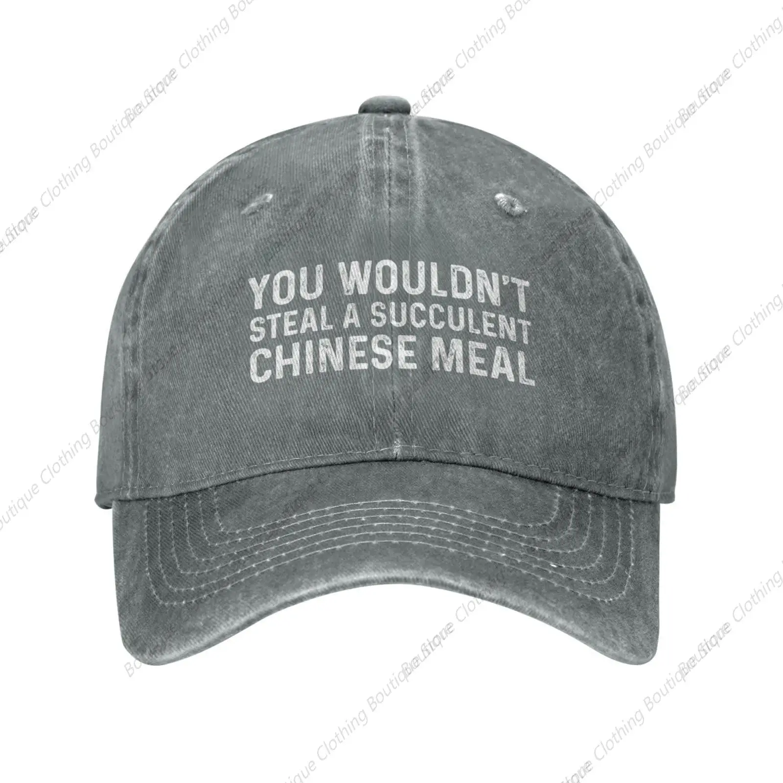 

You Wouldn't Steal A Succulent Chinese Meal Hat for Men Baseball Caps Graphic Cap Gray