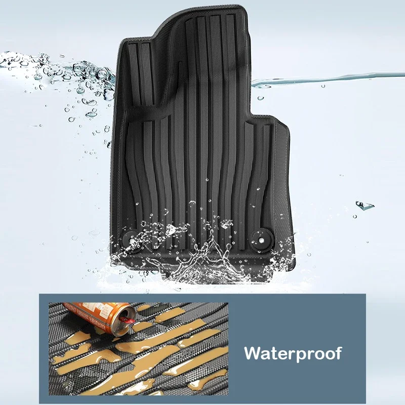 Car Floor Mats For Volvo XC60 PHEV 2018-2025 Cargo Liner Mat Backseat Protectors Non-slip Waterproof Foot Pad LHD TPE Car Carpet