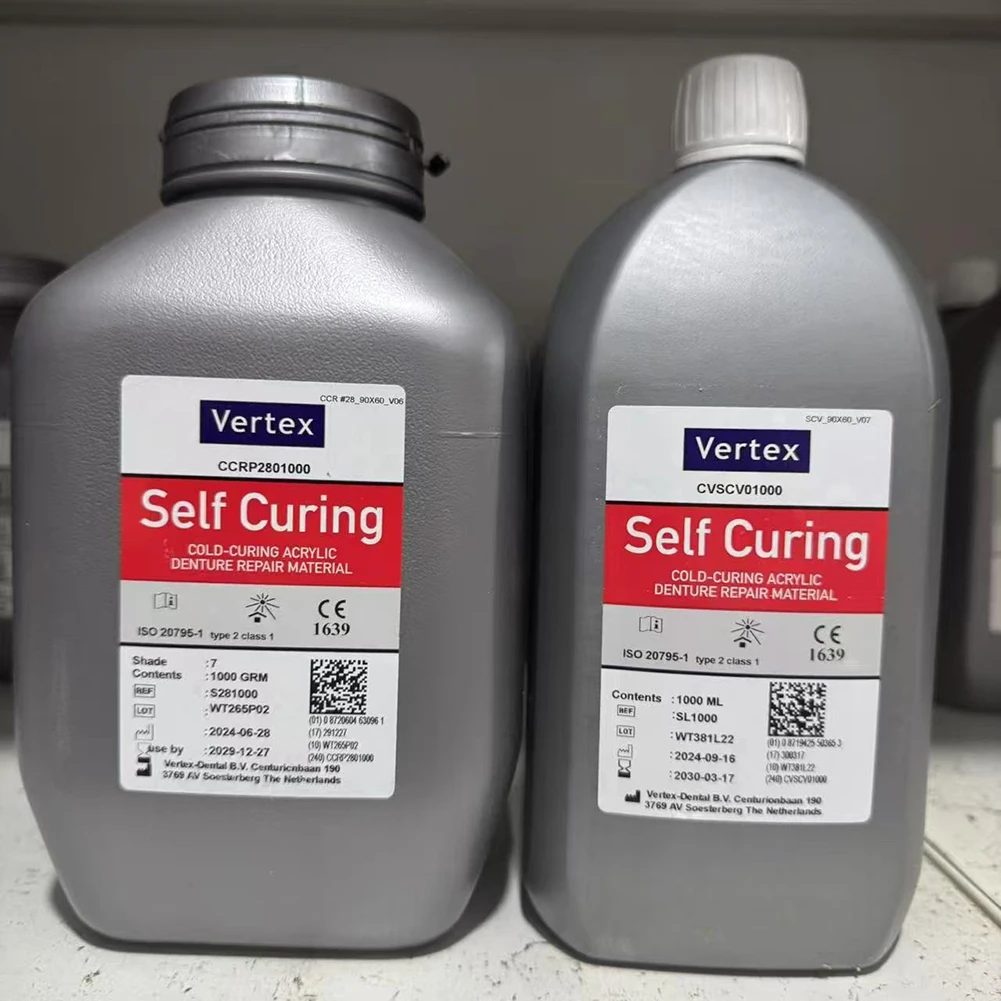 Vertex المعالجة الذاتية الاكريليك المعجون أسنان قاعدة بوليمر مسحوق حقن صب مسحوق امتزاز الفم الكامل #5