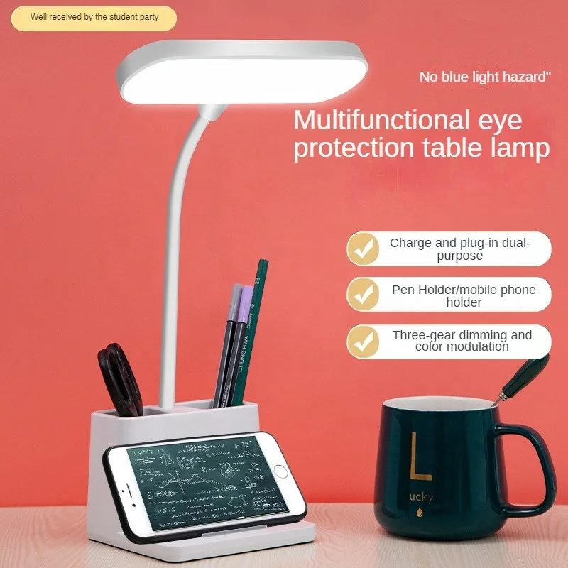 

Foldable Multi-role Cordless Study Table Lamp Portable USB Rechargeable Led Table Desk Light Lamp for Reading Room