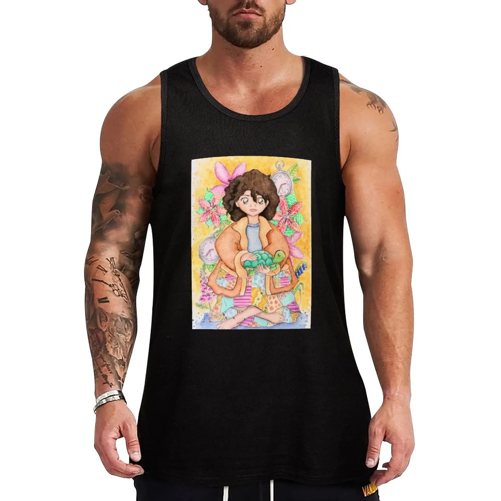 Momo and Cassiopeia Tank Top Men's clothing brands t-shirts for Men's gym