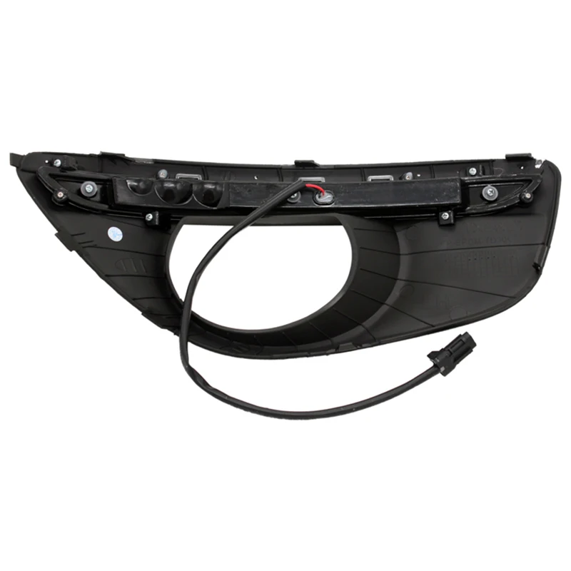 A48P-12V Led سيارة Drl النهار تشغيل أضواء الملحقات مع ثقب مصباح الضباب لشركة هيونداي سانتا في 2010 2011 2012 #4