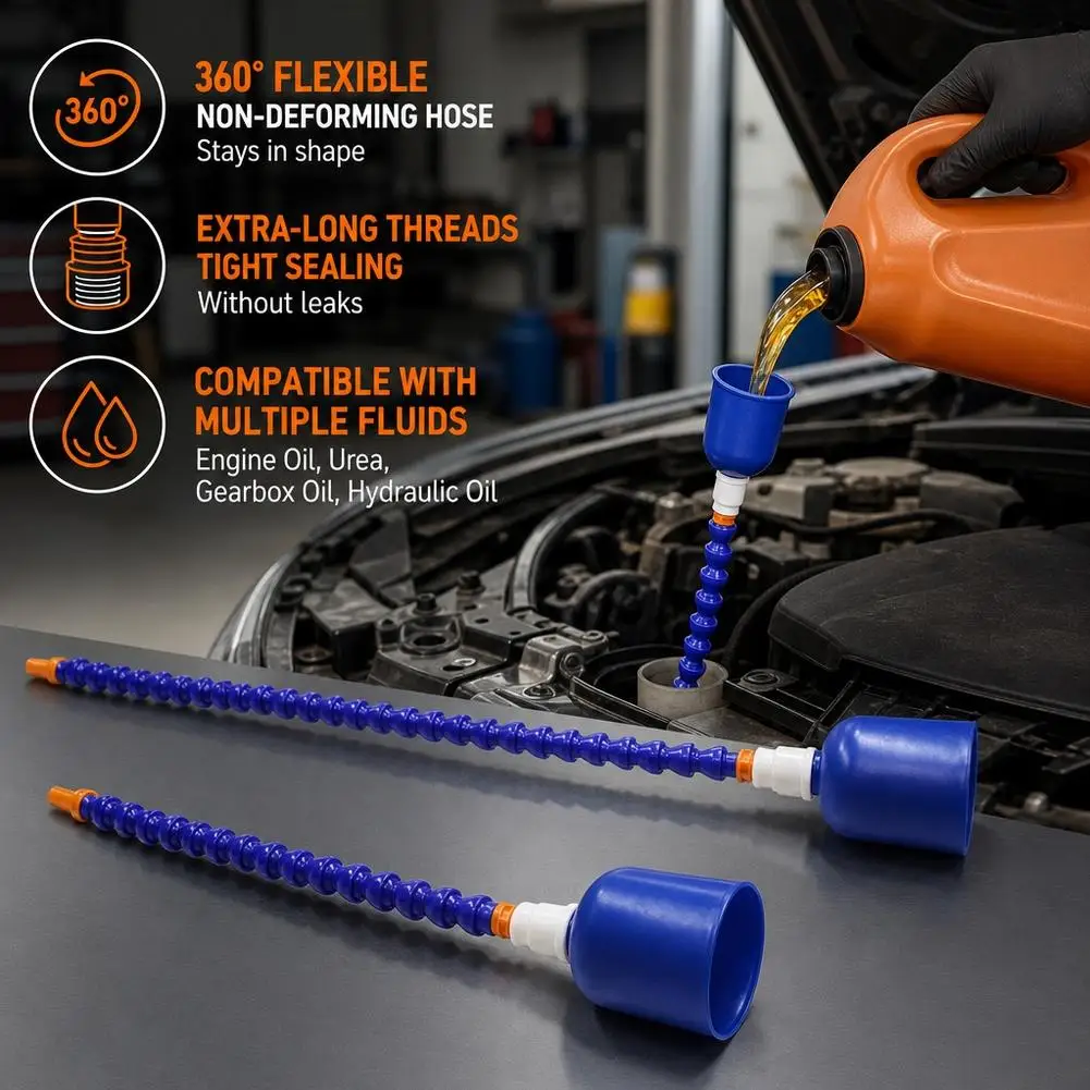 Multi Functional Flexible Automotive Fuel Funnel Spill-Proof Refueling & Oil Changing Tool with Wide Mouth For Cars Motorcycles