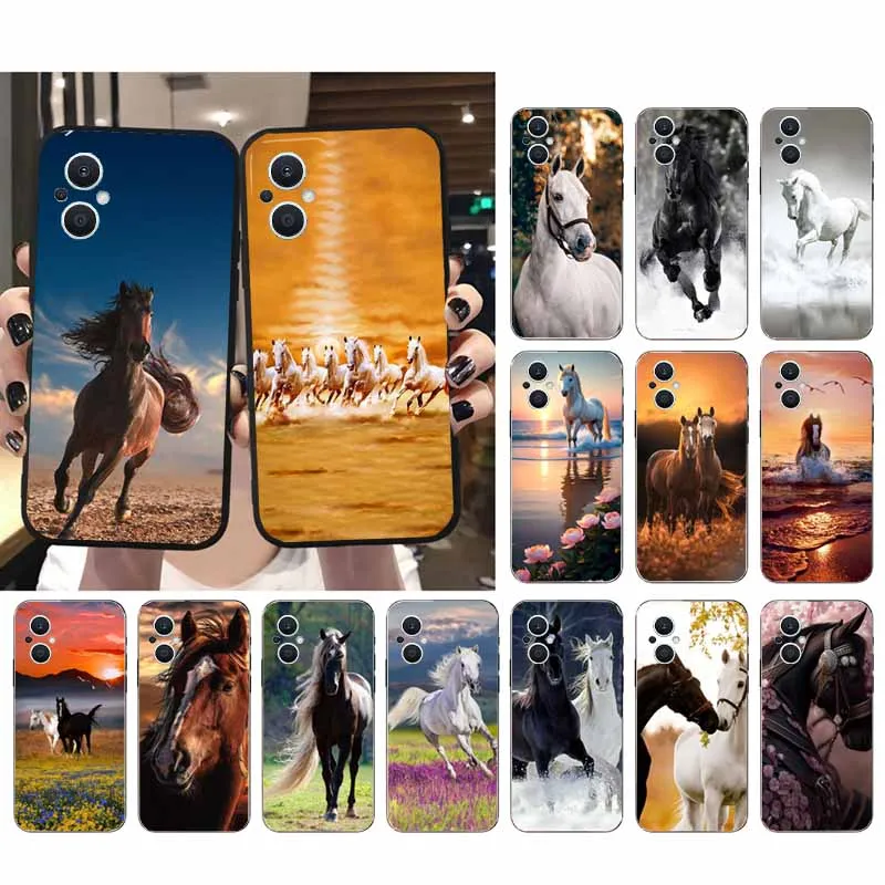 Horse Phone Case For OPPO Reno8 Pro Plus Reno8 T Reno6 7 8 5 Lite Reno7 8 4 6 Pro Reno5 Z Reno2 Z Shell