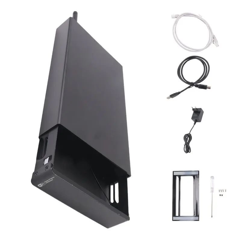 

Портативный корпус для HDD/SSD AED7 3,5 дюйма, USB 3.0, Ethernet RJ45, NAS-сервер для сетевого хранения и потоковой передачи данных, с вилкой EU PLUG