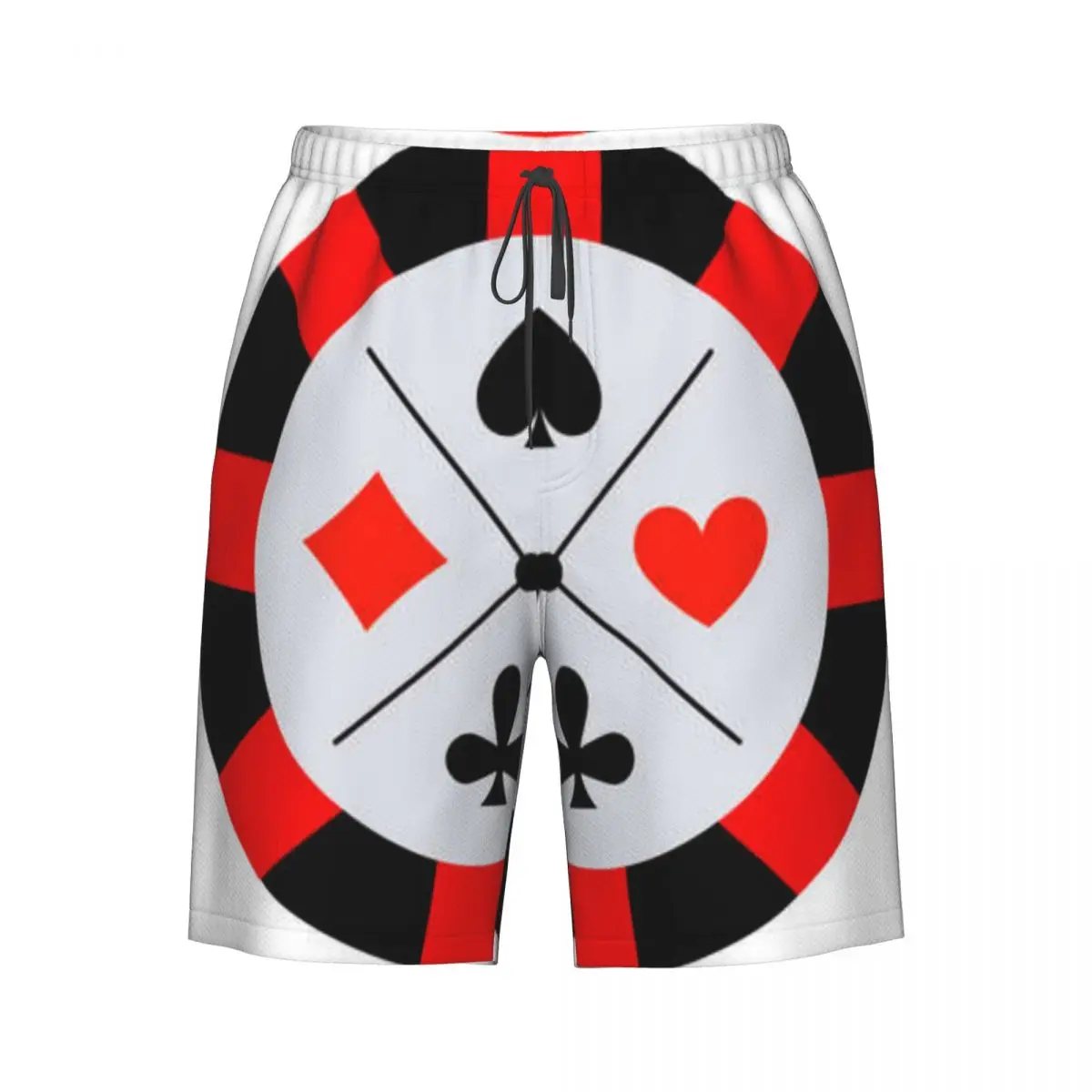 

Men's Swimming Shorts Casino Chip Cartoon Trunks Beach Wear