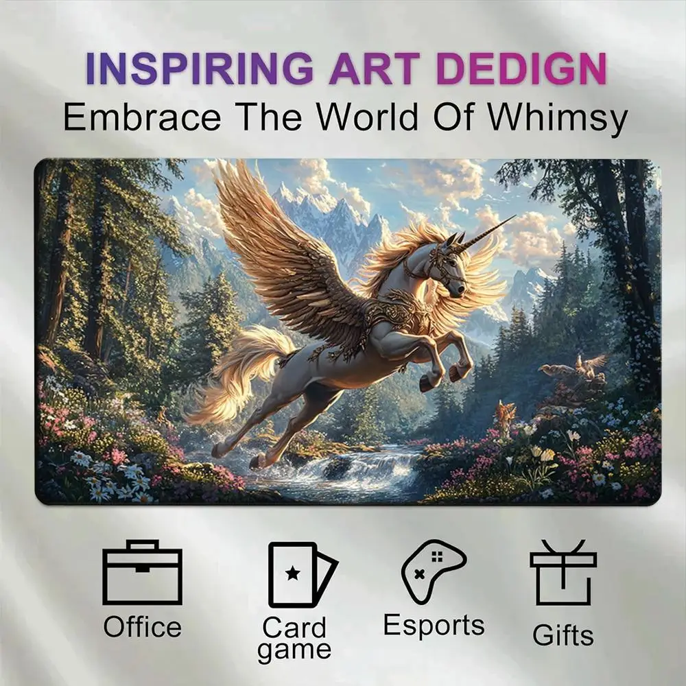Large Magic Pegasus mouse pad XXL horse desk mat high-quality computer desktop decoration Keyboard PC Office accessorie mousemat