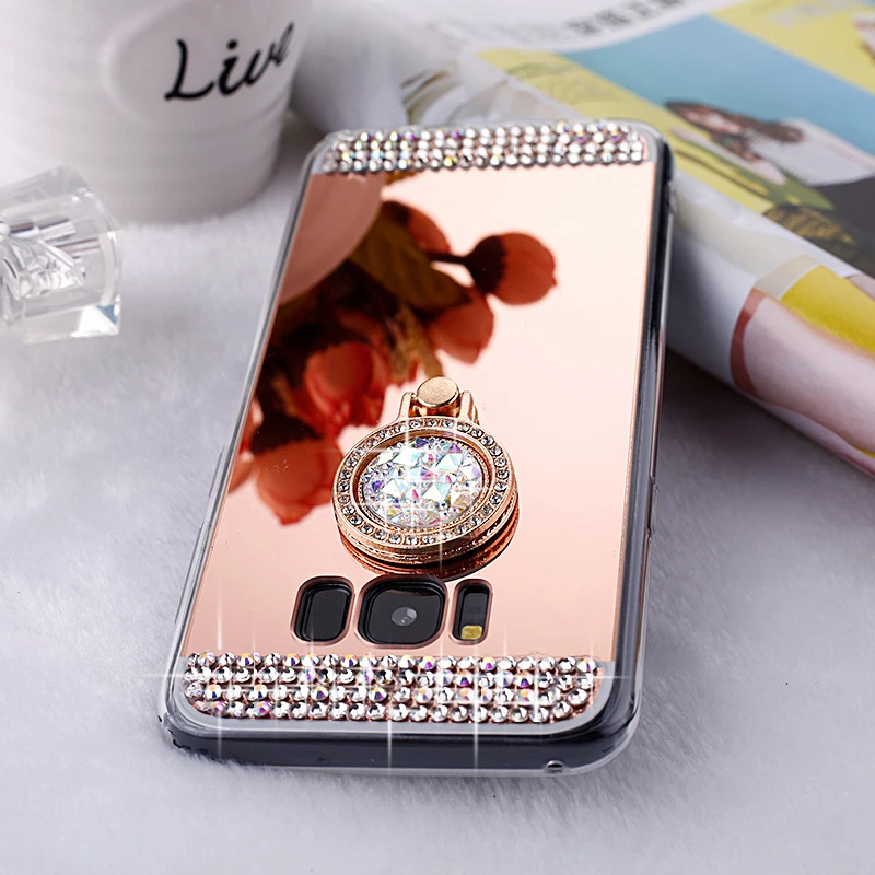 Luxury Diamond Mirror Soft Silicone Case for Samsung Galaxy S23 S24 S9 S10 S20 S21 S25 Ultra Note 20 Note10 Note9 Coque