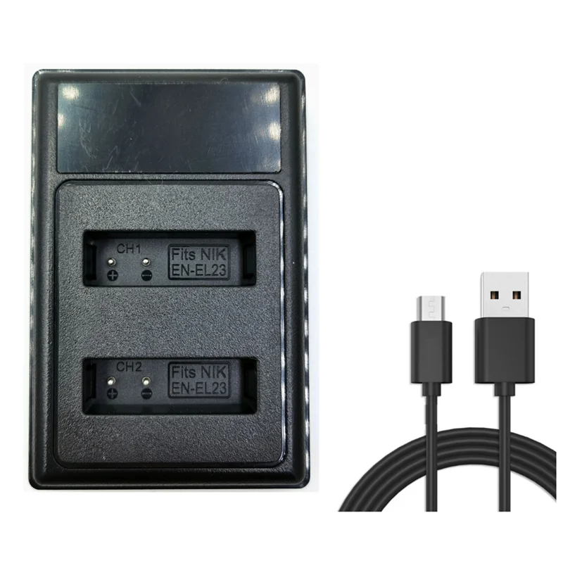 EN-EL23 LCD USB Dual Battery Charger for Nikon COOLPIX B700 P900S P900 P610S P610 P600 S810C