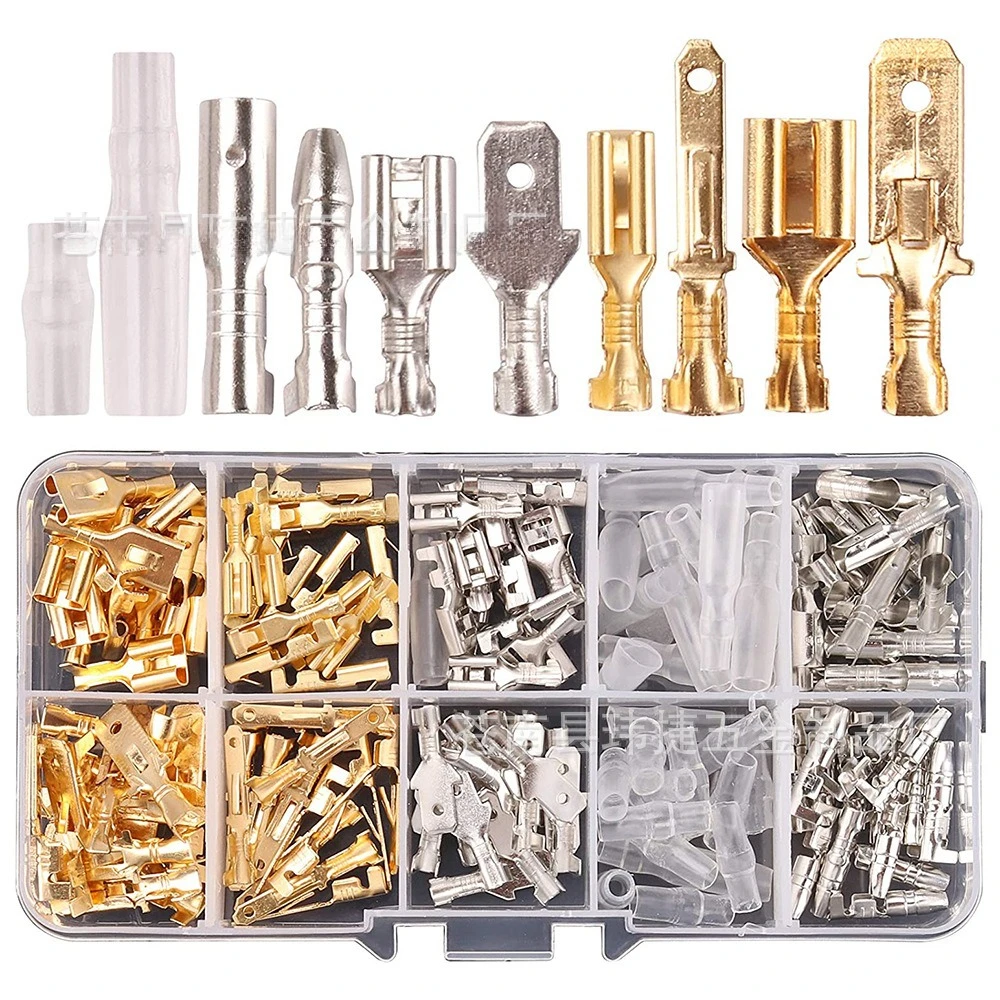 150Pcs 3.9mm Bullet Wire Connectors Assortment Box Male Female Insulated Sleeves Cold Crimp Plug-in Terminals Kit