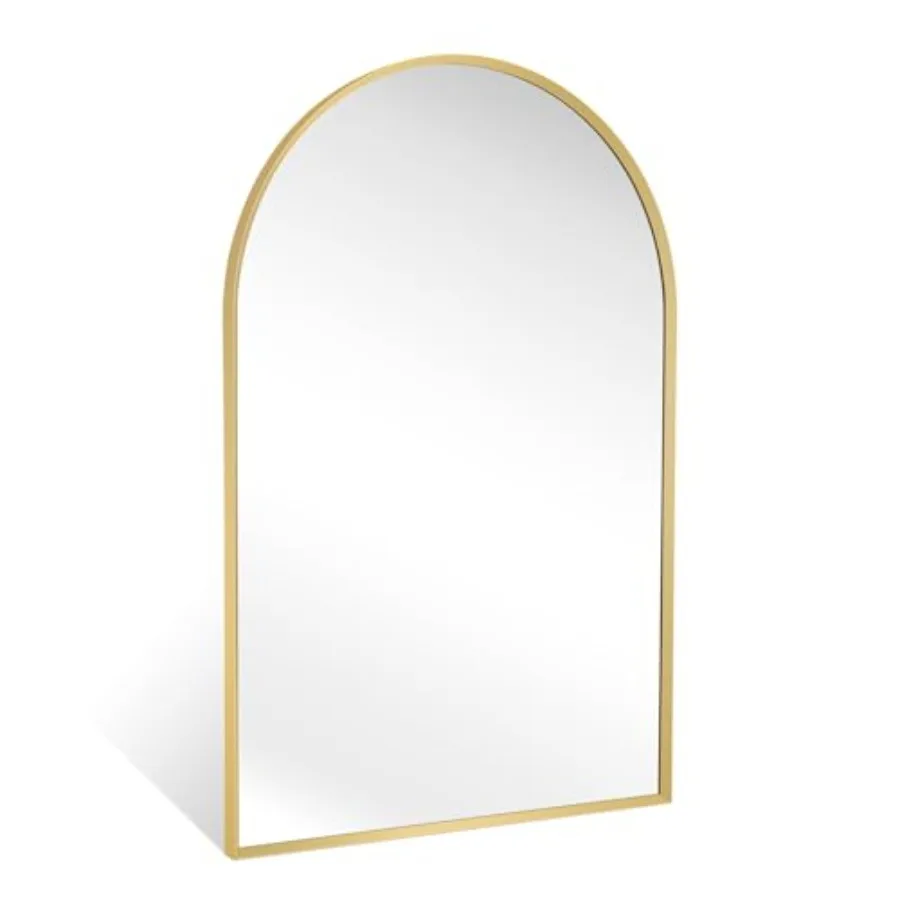 

20" x 30" Mirror Arch Bathroom Vanity Wall Mirror Modern Aluminum Alloy Metal Frame Arch Mirror for Bathroom Living Room Bedroo