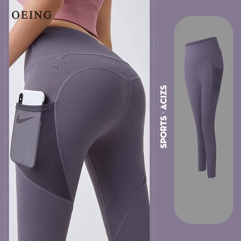 High Waist Yoga Pants Women Sports Leggings With Pocket Girl Gym Leggings Runing Tights Female Fitness Trousers Sportswear