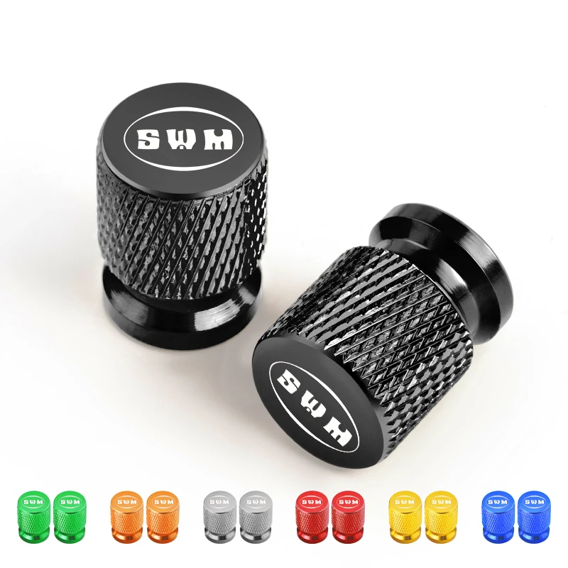 

2PCS For SWM Wheel Tire Valve Cover Cap Plug CNC Motorcycle Wheel Tire Valve Caps Air Stem Tyre Plug Accessories