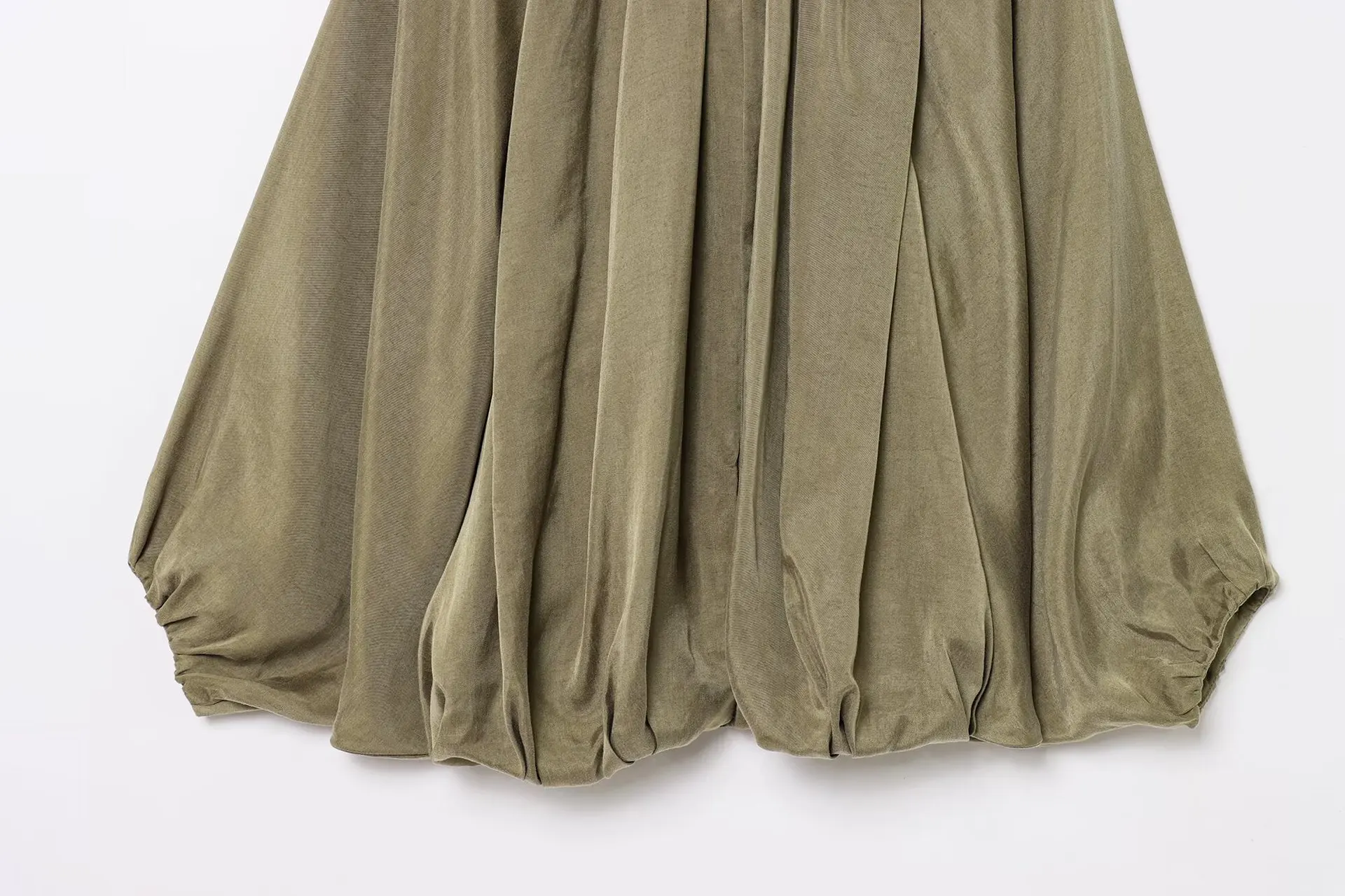 Chaqueta verde informal para mujer, abrigo Bomber de manga larga con solapa plisada y cremallera de murciélago para mujer, prendas de vestir de calle a la moda para mujer 2025