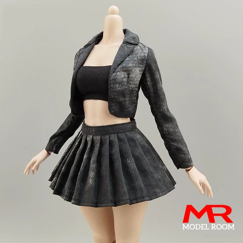 1/6 Scale Female Casual Dress Short Suits Pleated Skirts Long Pants Clothes Model Fit 12'' Soldier Action Figure Body Dolls