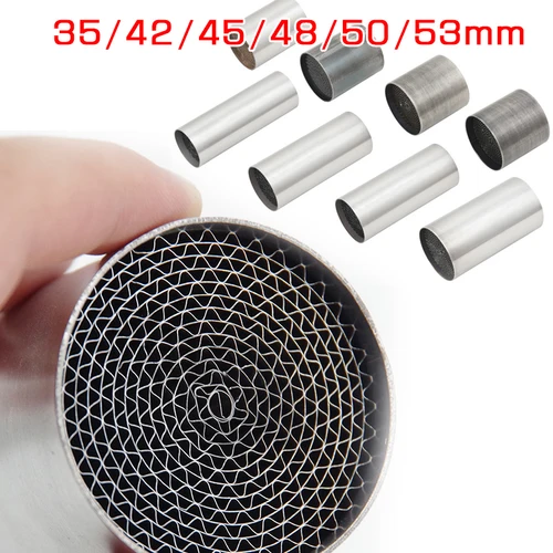 Imagen 1 del producto Catalizador Universal de extremo medio delantero para motocicleta, 35/42/45/48/50/53MM, DB Killer para silenciador de escape, sonido de ruido