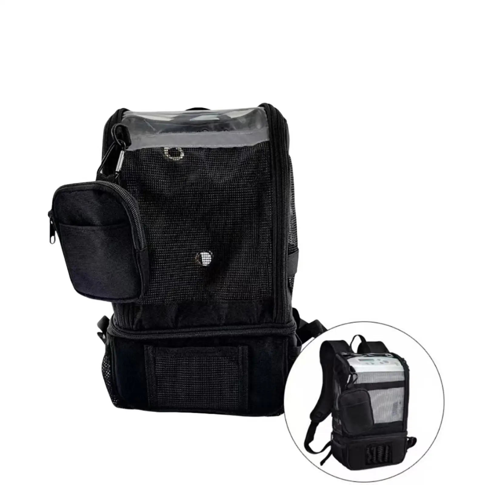Sturdy Oxygen Carrier Bag for Portable Concentrator Ergonomic Design Polyester Backpack for Outdoor Travel Comfort