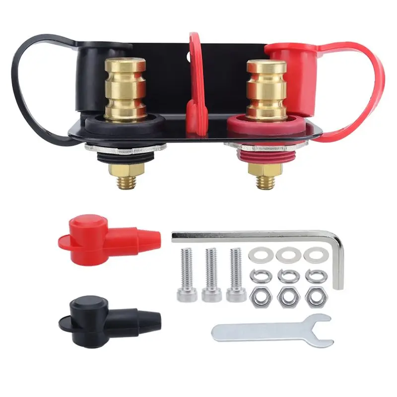 

AEA7-Remote Battery Terminal Battery Charging Post Kit Stud With Heavy Duty Mounting Bracket For UTV RV Auto Mowers Boat