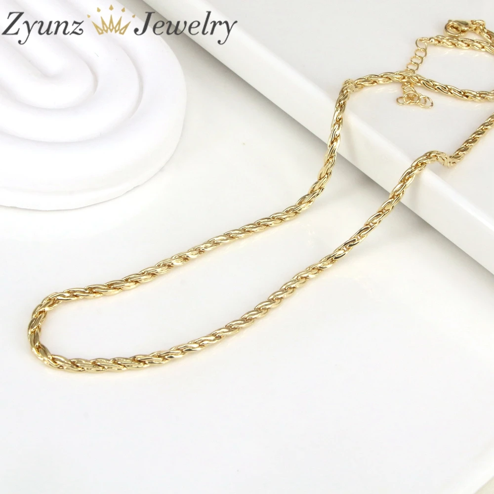 20PCS, 18K Gold Plated Snake Link Box Heart Chains For Jewelry Making 45cm Brass Metal Necklace Chains For Necklace Making