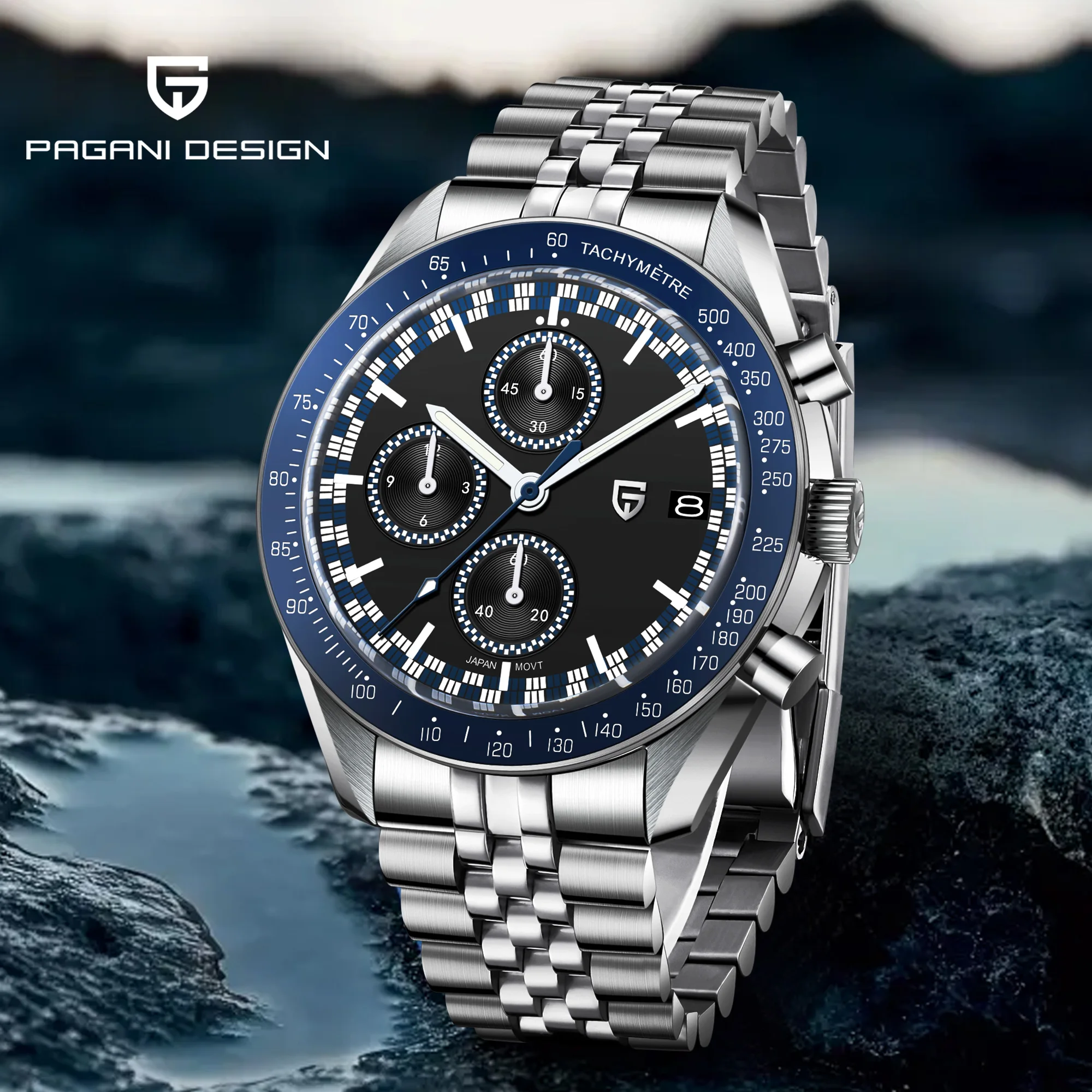 2025 Nuovo PAGANI DESIGN Orologi da uomo Luxury Japan VK67 Orologio al quarzo da uomo Top Orologio da polso luminoso Cronografo Calendario completo