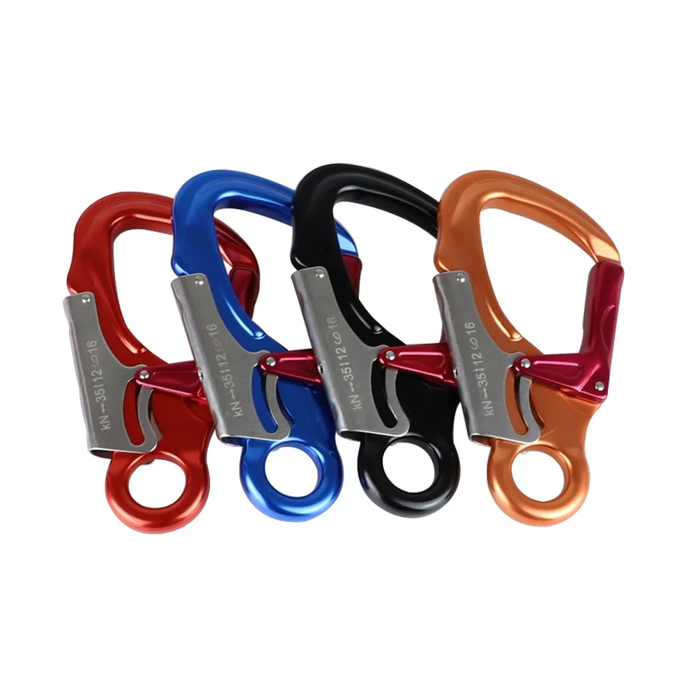 

Aluminum Alloy Climbing Carabiner Double Lock Snap Hook Rock Climbing Harness Tool High Performance for Outdoor Climber & Mounta