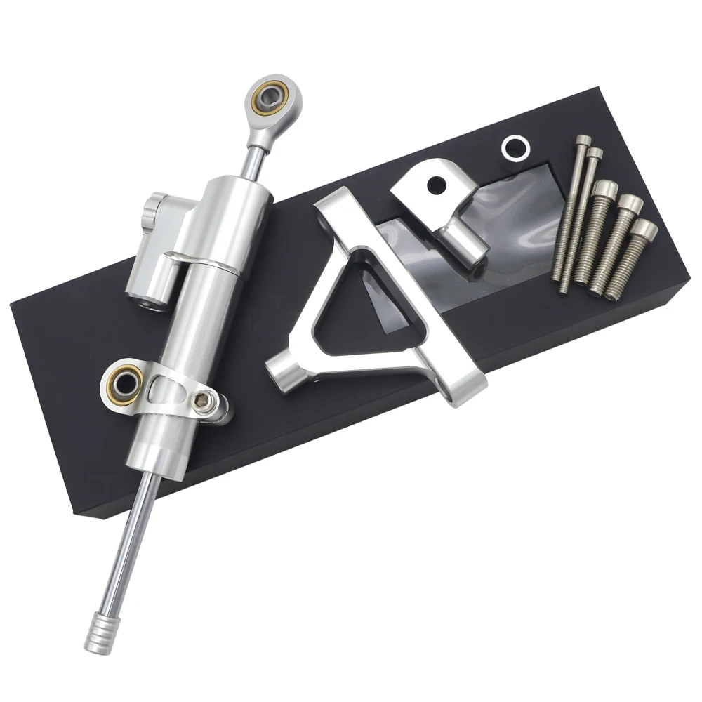 

Motorcycle Adjustable Damper Aluminum Steering Stabilizer Bracket Mount Kit For Kawasaki ZX10R ZX-10R 2004 2005 Moto Accessories