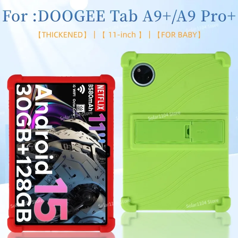 For DOOGEE Tab A9+/A9 Pro+ Tablet 11-inch DOOGEE Tab A9Pro+ Kid-Friendly Soft Silicone Adjustable Stand Cover