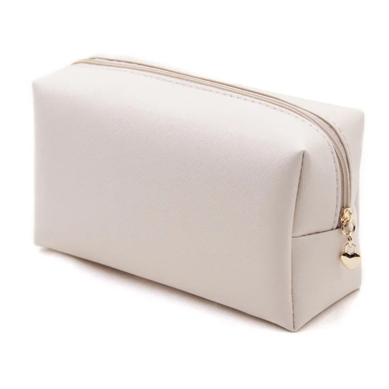 1 Pc Small Women Cosmetic Bag PU Leather Waterproof Zipper Make Up Bag Travel Washing Makeup Organizer Beauty Case