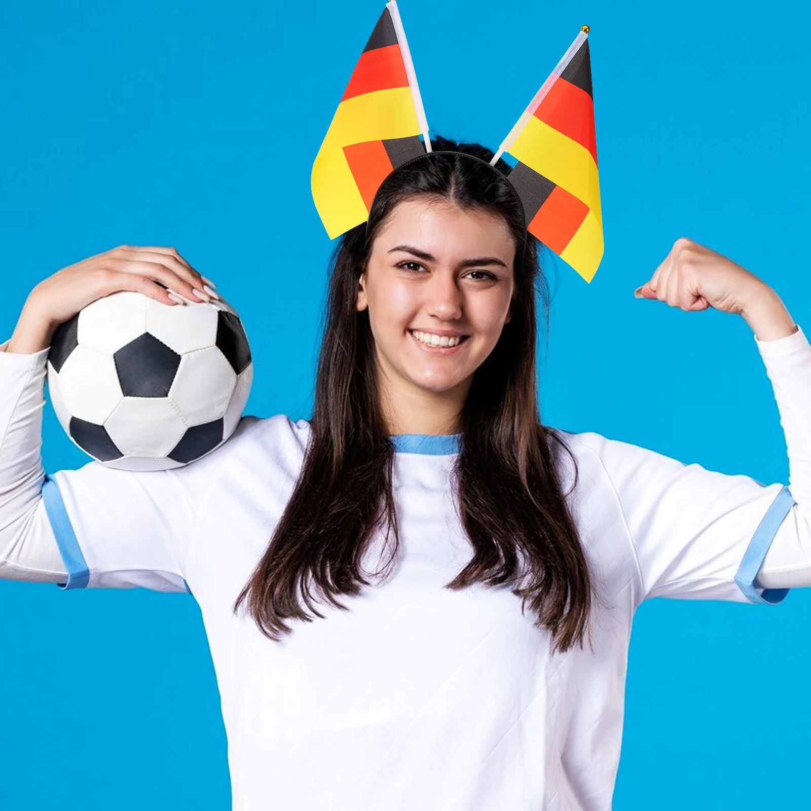 

German Flag Headband Adjustable Patriotic Hair Hoop For Soccer Game Festival Party Sports Fan Accessories Germany Flag