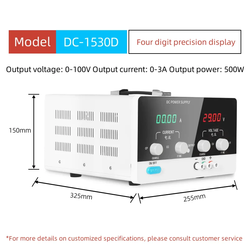 DC 15V 30V 50V 60V 100V 120V 150V 200V 220V 250V 300V 400V Adjustable 1A 2A 3A 5A 10A 20A 30A 40A 50A 60A 80A DC Power Supply