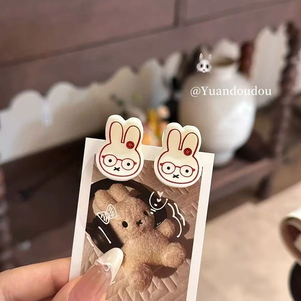 Kawaii Miffy مقاطع الشعر الصغيرة لطيف الكرتون مشبك شعر مقاطع الجمالية اكسسوارات تصفيف الشعر اكسسوارات أرنب دبوس الشعر فتاة هدية #3