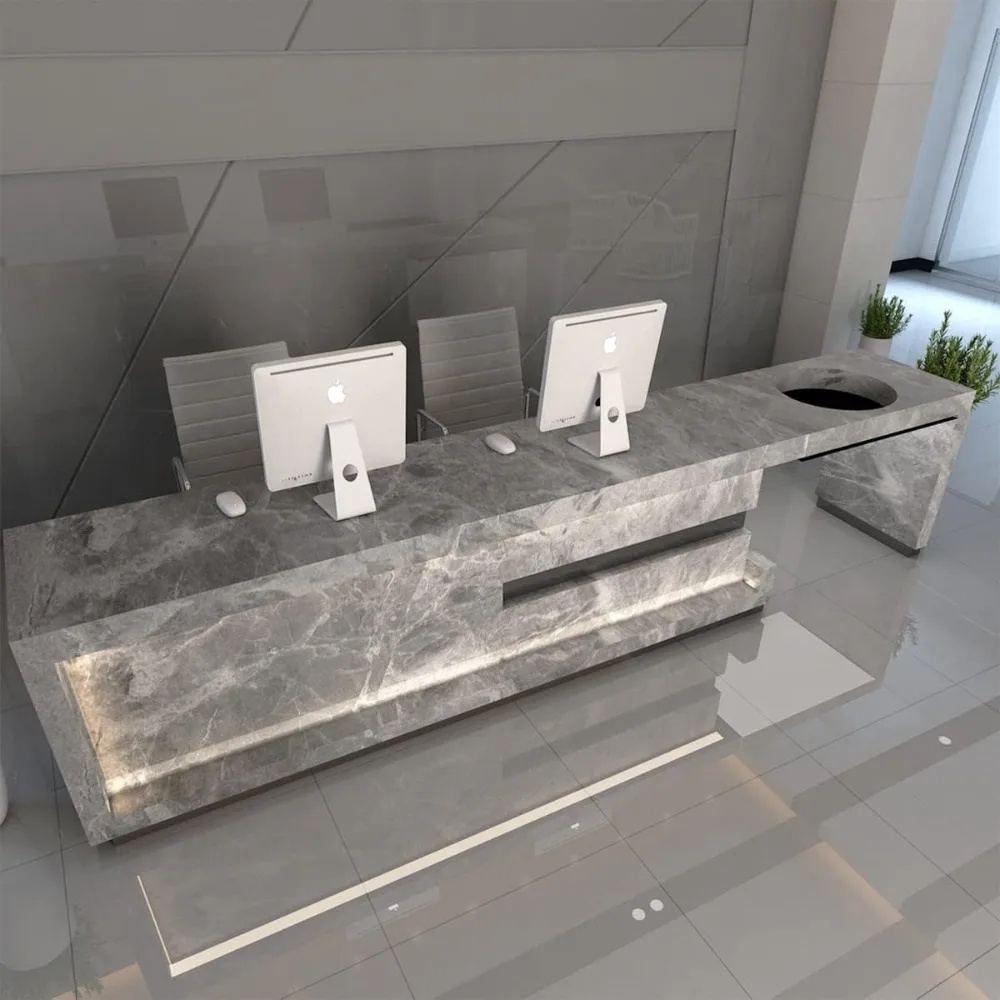 Extra Wide Marble Look Peel and Stick Countertop Contact Paper, Grey Matte Finish, 48x197 Inches, Kitchen Remodeling Wallpaper