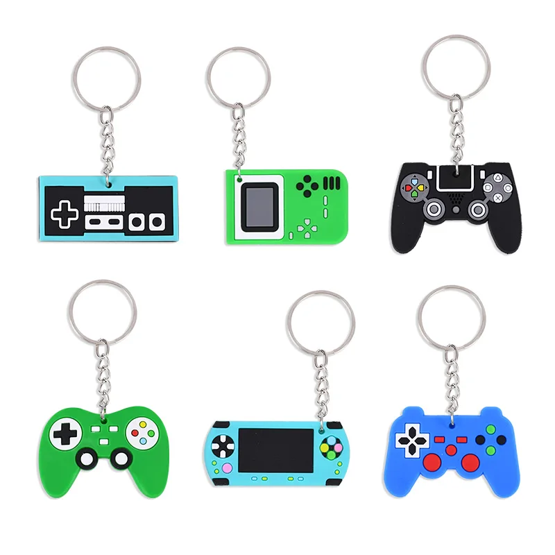 6/12/24 Stuks Video Game Machine Pvc Sleutelhangers Kids Verjaardagsfeestje Gunsten Cadeau Voor Gast Goodie Pinata vulstoffen Rugzak Hanger Speelgoed