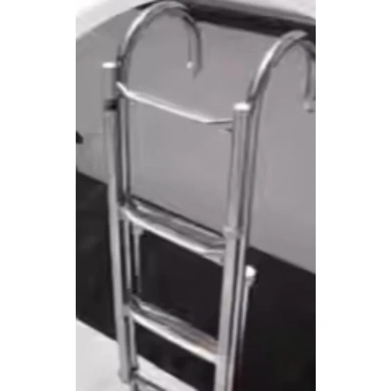 1.41m Boat Accessories Marine 5 Step Under Platform Boat Ladder Stainless Steel Boarding Telescoping Ladder