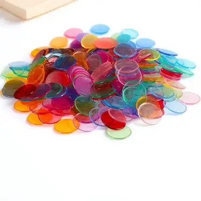 

400 шт. красочные маркеры для бинго, круглые кусочки для игры в бинго, математические классные игровые маркеры, счетные круглые фишки