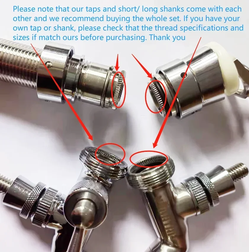 kegland G2 NUKATAP Stainless Steel flow control adjustable Tap Home Brewing Beer faucet - Forward Sealing (free plastic handle)