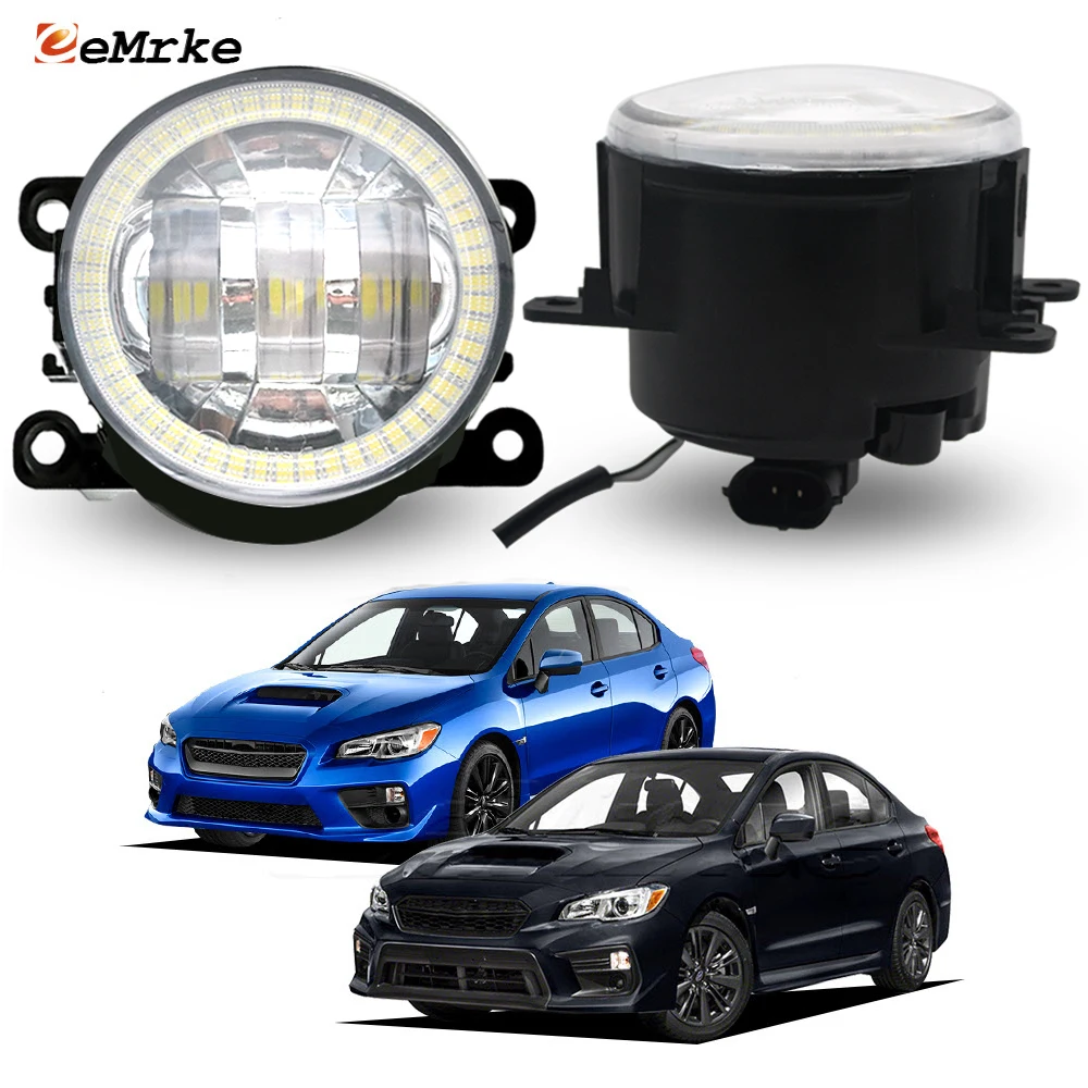 Led Daylight DRL Halo Car Fog Lights Assembly H11 Lens Daytime Running Light for Subaru Impreza WRX / WRX Sti VA V10 2014-2019