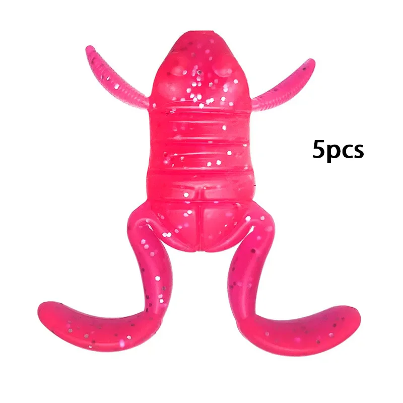 5 Stück Köder, 5 g/Stück, Wasseroberfläche, Kick-Frosch, gefälschter Köder, hohe Simulation, TPE-Frosch, weicher Köder, schwarzer Fisch und Bass-Liebling – Detail 7
