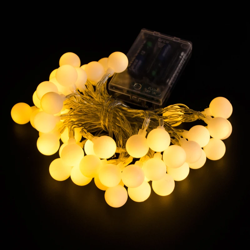 

LED Ball String Lights Christmas Bulb Fairy Garlands Outdoor Waterproof for Holiday Wedding Home Pop Year's Decor 10M 220V Lamp