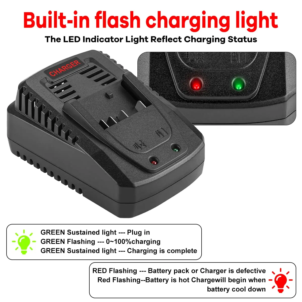 Suitable for 18650 battery charger BOS 14.4/18V 3A Bosch power tool lithium battery charger