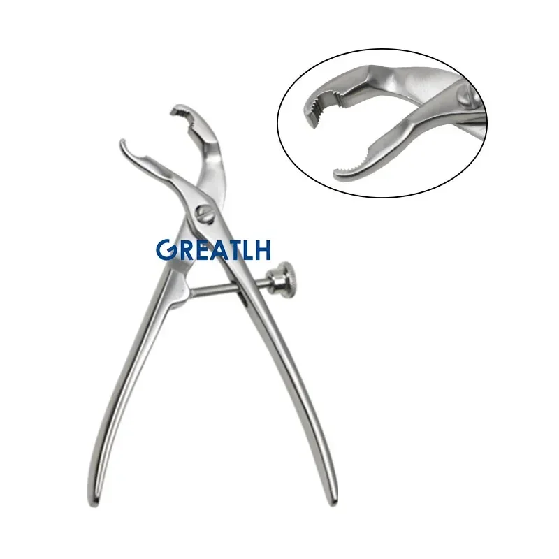 GREATLH Veterinary Instruments Bone Holding Forceps Self Centering Bone Forceps Orthopedics Pet Surgical pet