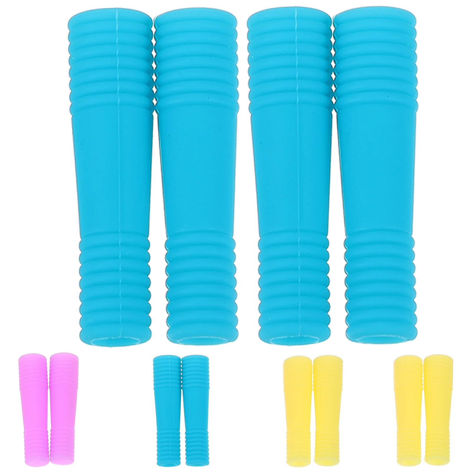 

6Pairs Nail Cuticle Scissors Handle Covers Silicone Anti-Slip Ergonomic Sleeve Nail Trimmer Protection Case for Manicure Tools